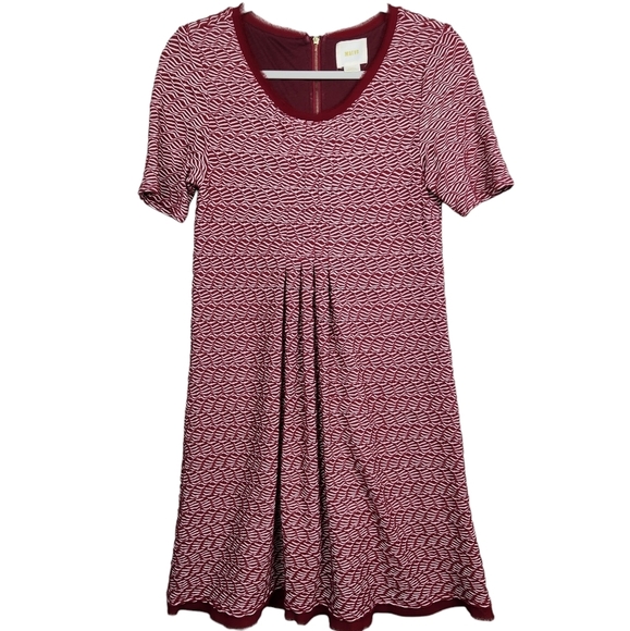 Anthropologie Maeve Stretch Textured Jacquard Print Dress Women's Size Small - Picture 6 of 11